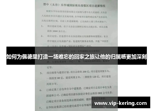 如何为佩德里打造一场难忘的回家之旅让他的归属感更加深刻
