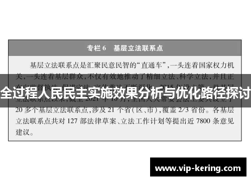 全过程人民民主实施效果分析与优化路径探讨
