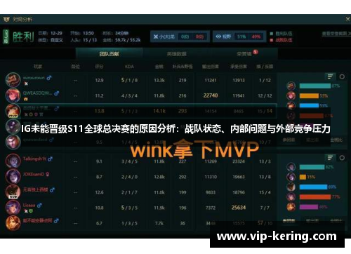 IG未能晋级S11全球总决赛的原因分析：战队状态、内部问题与外部竞争压力